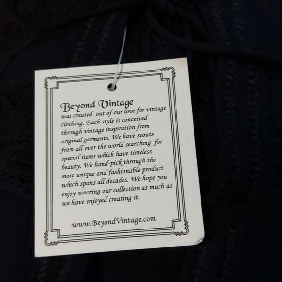 Beyond Vintage Black Blouse Size XS - Picture 5 of 9
